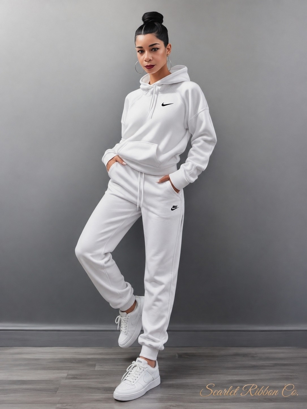 ​✨ Nike Classic Low-Top White Leather Platform Sneakers w/ Gum Sole